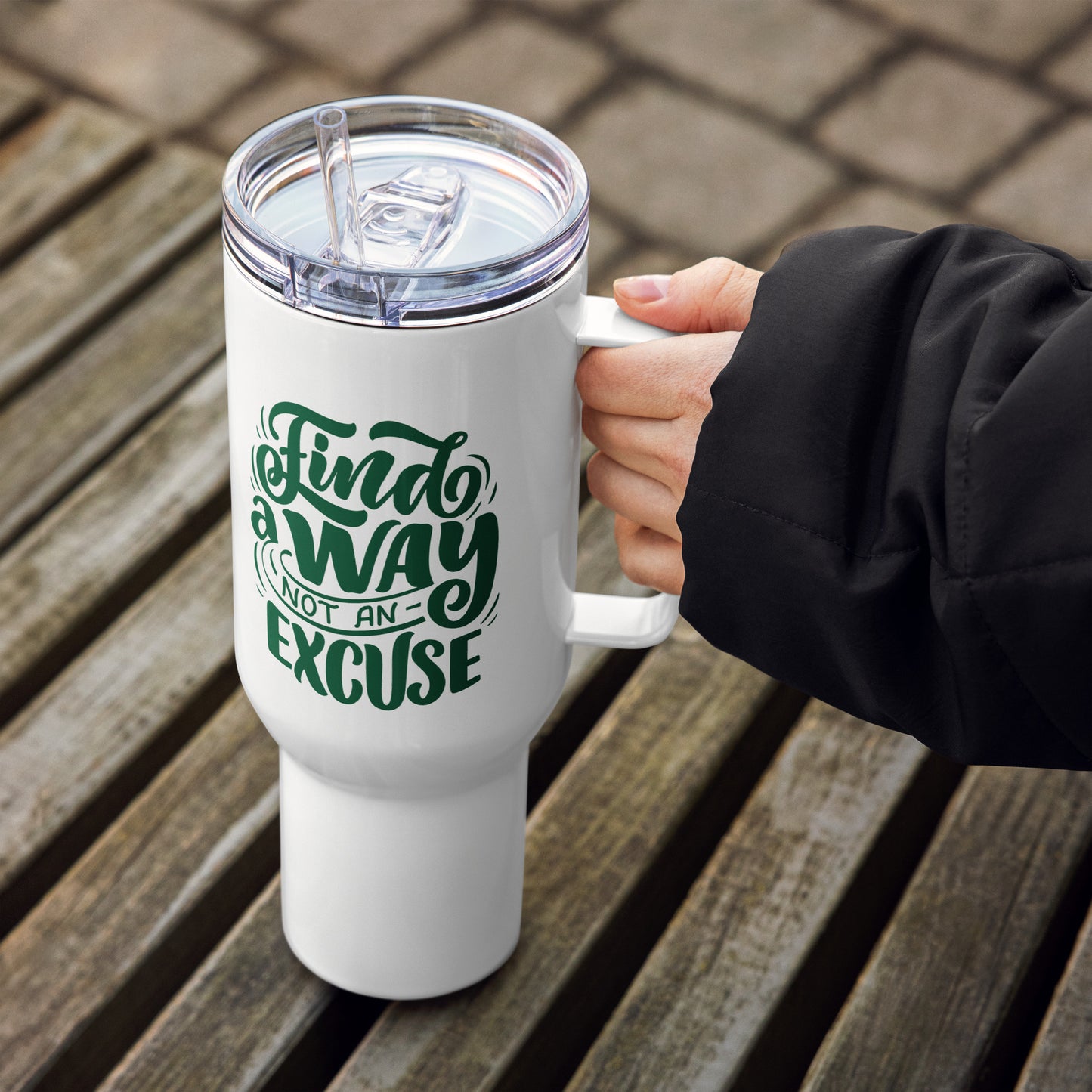 Travel Mug with Handle – Vacuum‑Sealed Cup