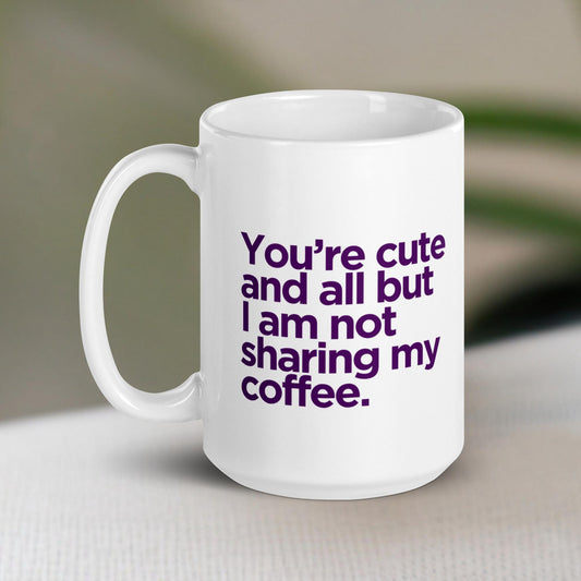 White glossy mug